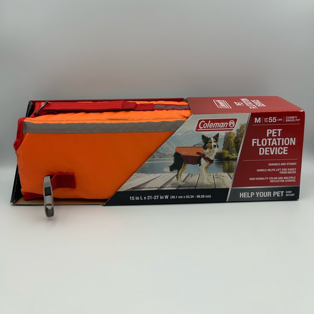 *New* Coleman Pet Flotation Device in Orange and Red